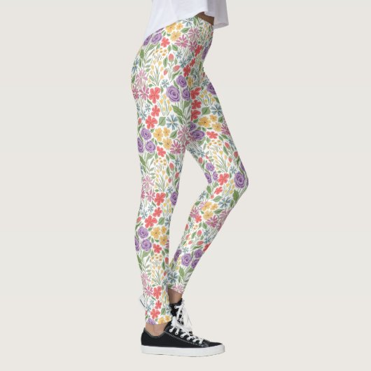 Kleurrijke Bloem Leggings (Rechts)