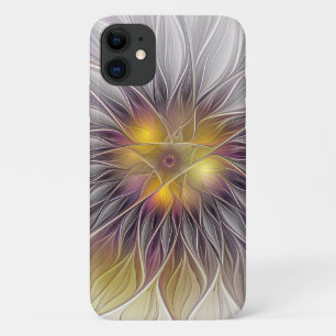 Kleurrijke Bloem Lichtend, Abstracte Moderne Fract Case-Mate iPhone Case