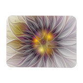 Kleurrijke Bloem Lichtend, Abstracte Moderne Fract Magneet (Horizontaal)