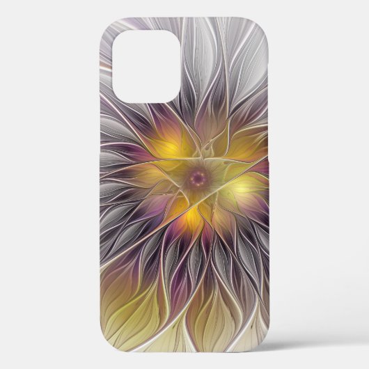 Kleurrijke Bloem Lichtgevend, Abstract Moderne Fra Case-Mate iPhone Case (Achterkant)