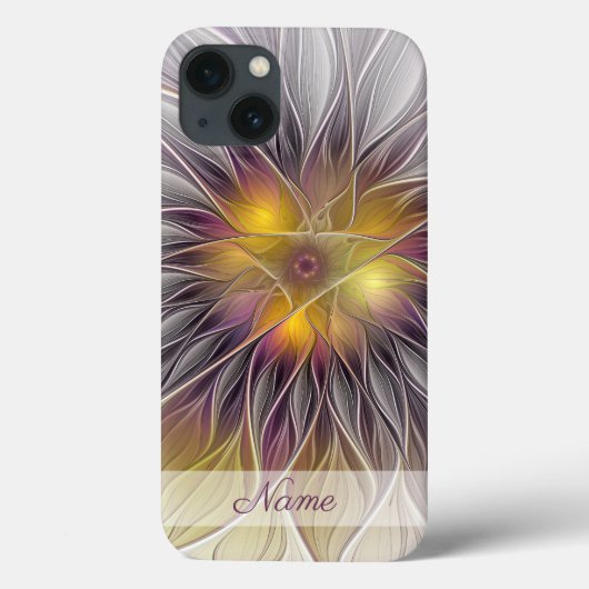 Kleurrijke Bloem Lichtgevend, Abstracte Fractale N Case-Mate iPhone Case (Achterkant)
