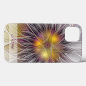Kleurrijke Bloem Lichtgevend, Abstracte Fractale N Case-Mate iPhone Case (Achterkant (horizontaal))