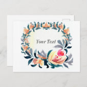 Kleurrijke Bloem Lijst Uitnodiging Briefkaart (Voorkant / Achterkant)