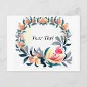 Kleurrijke Bloem Lijst Uitnodiging Briefkaart (Voorkant)