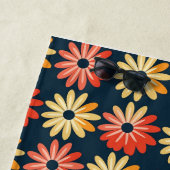 Kleurrijke bloem met rode, Oranje bloem Strandlaken (In situ)