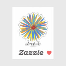 Kleurrijke bloem  modern gepersonaliseerde uitsned