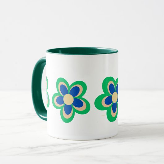 Kleurrijke Bloem Mok (Voorkant links)