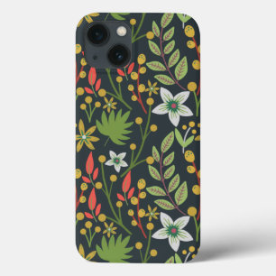 Kleurrijke bloem naadloze patroonbloemen en verlat Case-Mate iPhone case