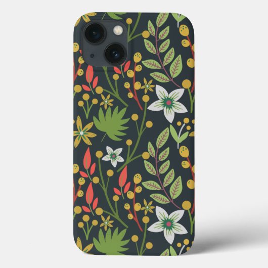 Kleurrijke bloem naadloze patroonbloemen en verlat Case-Mate iPhone case (Achterkant)