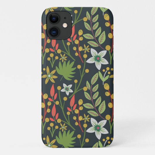 Kleurrijke bloem naadloze patroonbloemen en verlat Case-Mate iPhone case (Achterkant)
