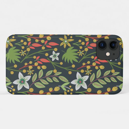 Kleurrijke bloem naadloze patroonbloemen en verlat Case-Mate iPhone case (Achterkant (horizontaal))