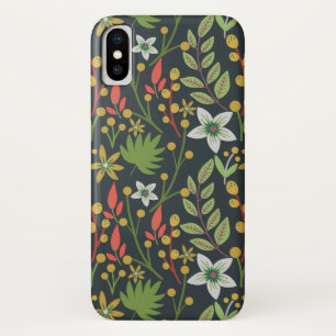 Kleurrijke bloem naadloze patroonbloemen en verlat Case-Mate iPhone case