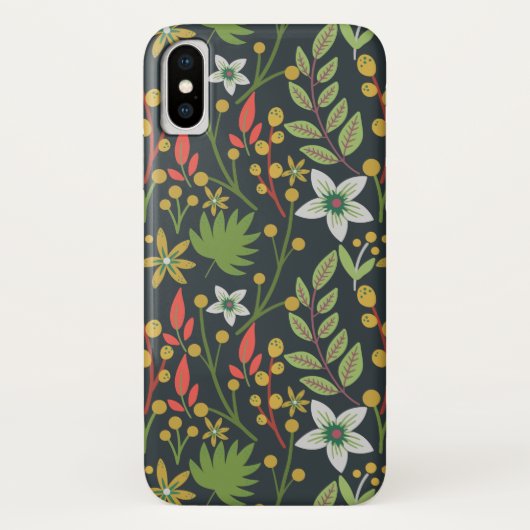 Kleurrijke bloem naadloze patroonbloemen en verlat Case-Mate iPhone case (Achterkant)