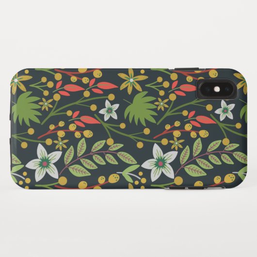 Kleurrijke bloem naadloze patroonbloemen en verlat Case-Mate iPhone case (Achterkant (horizontaal))