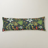 Kleurrijke bloem naadloze patroonbloemen en verlat lichaamskussen (Achterkant)