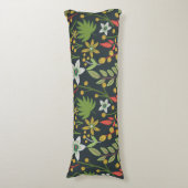 Kleurrijke bloem naadloze patroonbloemen en verlat lichaamskussen (Voorkant Verticaal)