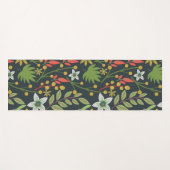 Kleurrijke bloem naadloze patroonbloemen en verlat yogamat (Voorkant (horizontaal))