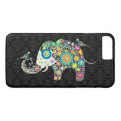 Kleurrijke bloem olifant & vogels Case-Mate iPhone case (Achterkant (Horizontaal))