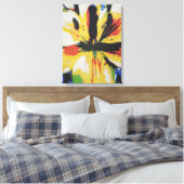 kleurrijke bloem originele abstracte kunst canvas afdruk (Insitu (Slaapkamer))