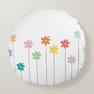  kleurrijke bloem rond kussen