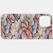Kleurrijke bloem roze blauw Classic Simple Case-Mate iPhone Case (Achterkant (horizontaal))