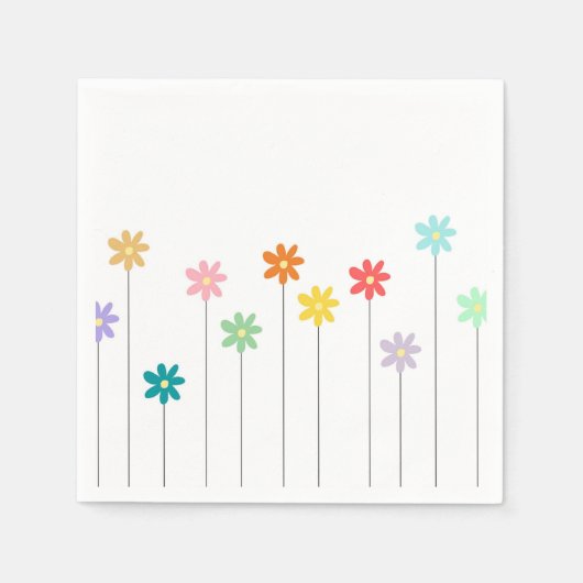 kleurrijke bloem servet (Voorkant)