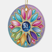 Kleurrijke Bloem Sieraad Keramisch Ornament (Links)