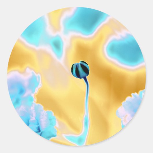 Kleurrijke Bloem Sticker met Bloemprint (Voorkant)