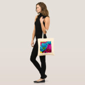 Kleurrijke Bloem Tote Bag (Voorkant (model))