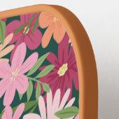 Kleurrijke Bloem Tuin Custom Name Pickleball Paddle (Links Detail)