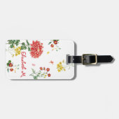  Kleurrijke Bloem Tuin Hand getrokken Custom Bagagelabel (Voorkant horizontaal)