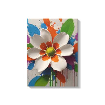 Kleurrijke Bloem Wand Art Design