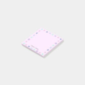 Kleurrijke Bloem waterverf Gepersonaliseerde naam Post-it® Notes (Schuin)