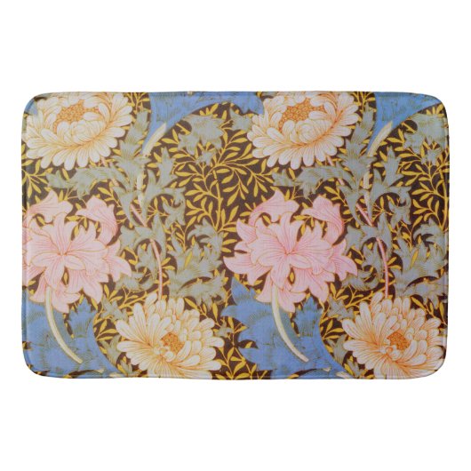 Kleurrijke bloem William Morris ontwerp Badmat (Voorkant)