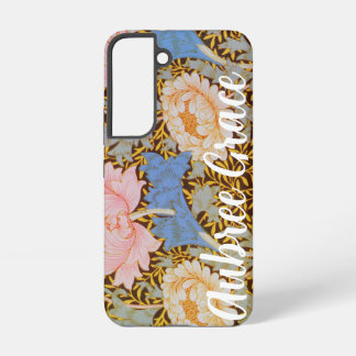 Kleurrijke bloem William Morris Voeg een naam toe Samsung Galaxy Hoesje