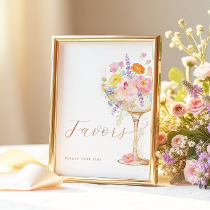 Kleurrijke Bloemblaadjes & Prosecco Favors Tafelbo Poster