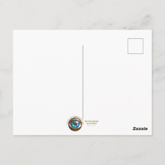 Kleurrijke bloemblaadjes turquoise derde oog hamsa briefkaart (Achterkant)