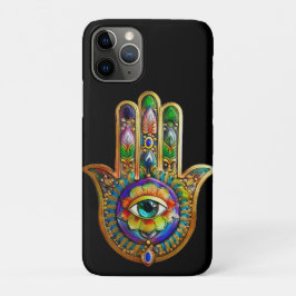 Kleurrijke bloemblaadjes turquoise derde oog hamsa Case-Mate iPhone case