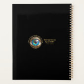 Kleurrijke bloemblaadjes turquoise derde oog hamsa planner (Achterkant)