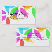Kleurrijke Bloemblaadjes Visitekaartje (Voorkant / Achterkant)