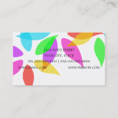 Kleurrijke Bloemblaadjes Visitekaartje (Achterkant)