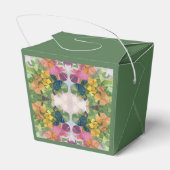 Kleurrijke bloemblaadjes Waterverf Patroon Schilde Bedankdoosjes (Achterkant)