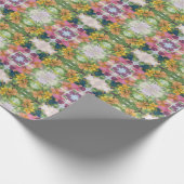 Kleurrijke bloemblaadjes Waterverf Patroon Schilde Cadeaupapier (Hoek)