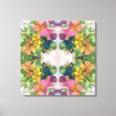 Kleurrijke bloemblaadjes Waterverf Patroon Schilde Canvas Afdruk (Voorkant)