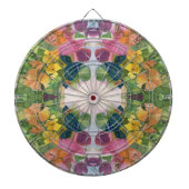Kleurrijke bloemblaadjes Waterverf Patroon Schilde Dartbord (Voorkant)
