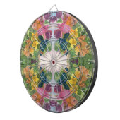 Kleurrijke bloemblaadjes Waterverf Patroon Schilde Dartbord (Voorkant Rechts)