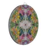 Kleurrijke bloemblaadjes Waterverf Patroon Schilde Dartbord (Voorkant Links)