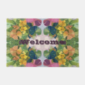 Kleurrijke bloemblaadjes Waterverf Patroon Schilde Deurmat (Voorkant)