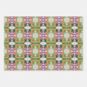 Kleurrijke bloemblaadjes Waterverf Patroon Schilde Inpakpapier Vel (Voorkant 3)