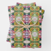 Kleurrijke bloemblaadjes Waterverf Patroon Schilde Inpakpapier Vel (In situ)